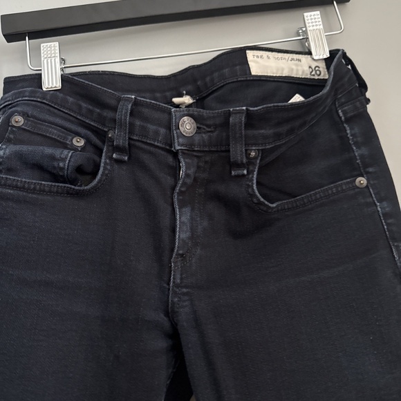 Rag & Bone Skinny Jeans Black Wash Size 26 Style W1513K520 Color COAL - Picture 5 of 8